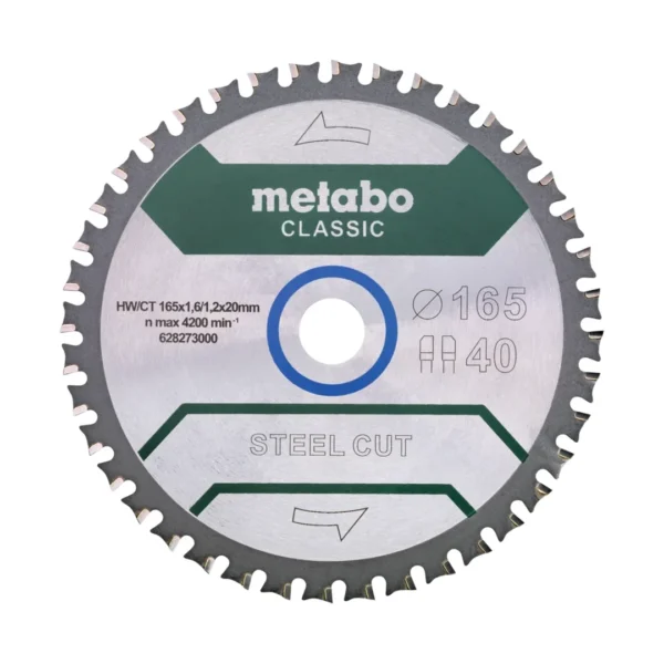 Metabo 628273000 piła tarczowa fz / fa 165×20×40z steel cut / sandwich panel classic