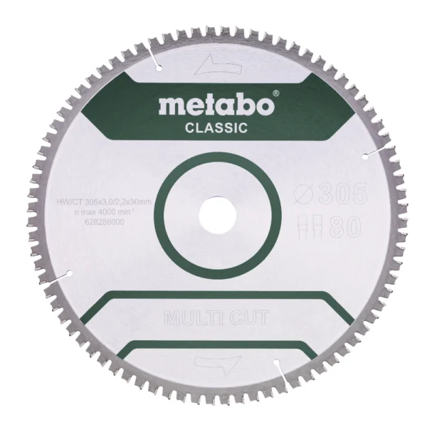 Metabo 628286000 piła tarczowa fz / tz 305×30×80z
