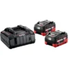 Metabo zestaw podstawowy 2× LiHD 18 V 5,5 Ah + ładowarka ASC 145