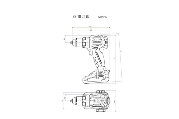 Metabo Combo Set 2.8.8 18V SB 18 LT BL + SSD 18 LT 200 BL 2×5,2 Ah Metabo Combo Set 2.8.8 18V SB 18 LT BL + SSD 18 LT 200 BL 2×5,2 Ah