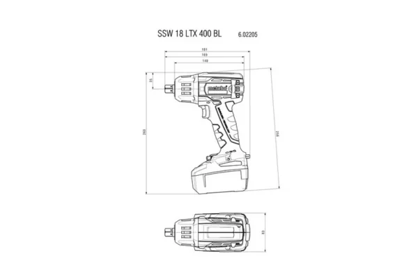 Metabo 685209000 zestaw combo 18 V bs+ssw+wbq+bsa 2×10,0 Ah