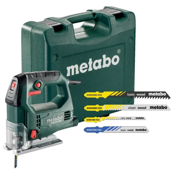 Metabo STEB 65 Quick Set wyrzynarka 450 W walizka 20 brzeszczotów Metabo STEB 65 Quick Set wyrzynarka 450 W walizka 20 brzeszczotów