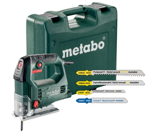 Metabo STEB 65 Quick Set wyrzynarka 450 W walizka 20 brzeszczotów Metabo STEB 65 Quick Set wyrzynarka 450 W walizka 20 brzeszczotów