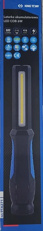 King Tony 9TA271A lampa akumulatorowa latarka akumulatorowa LED COB 6 W