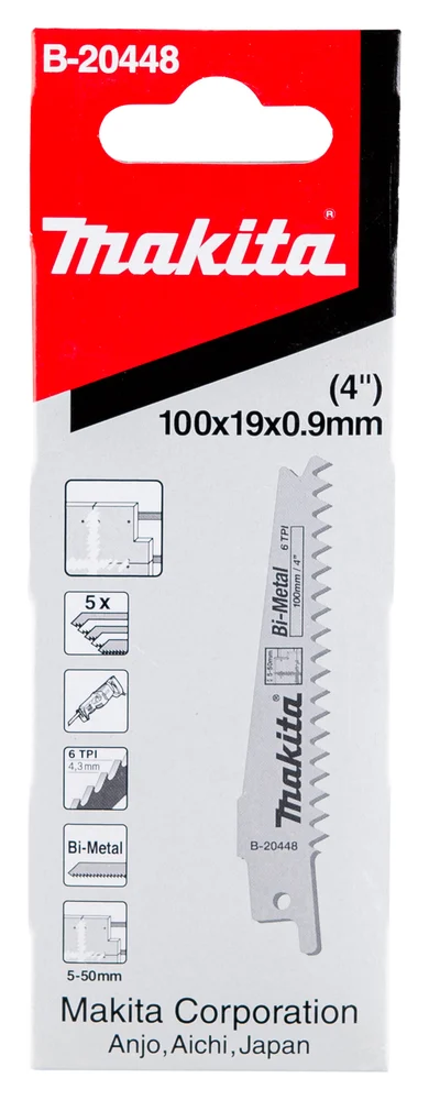 Makita B-20448 brzeszczot do pił szablastych BIM 100×0,9 mm /5szt. płyty k / g