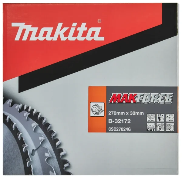 Makita B-32172 piła tarczowa 270×30×24z makforce drewno
