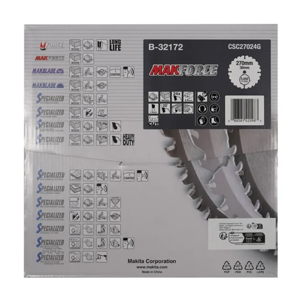 Makita B-32172 piła tarczowa 270×30×24z makforce drewno
