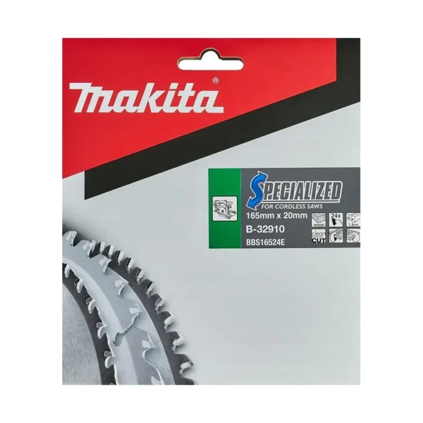 Makita B-32910 tarcza Specialized do drewna 165 × 20 mm, 24 zęby