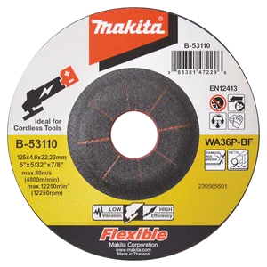 Makita B-53110 tarcza do szlifowania elastyczna 125×4 Makita B-53110 tarcza do szlifowania elastyczna 125×4