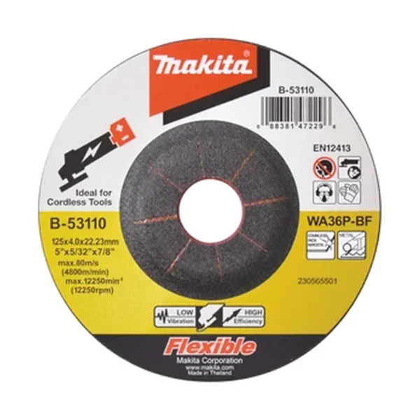Makita B-53110 tarcza do szlifowania elastyczna 125×4 Makita B-53110 tarcza do szlifowania elastyczna 125×4