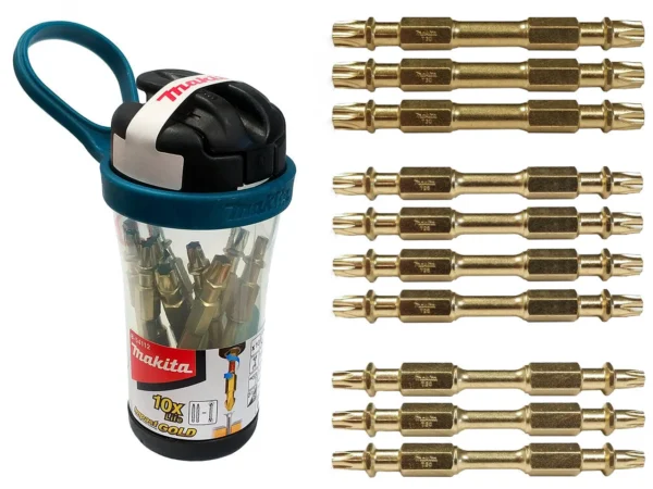 Makita B-54112 końcówki udarowe Torx T20/T25/T30 z magnetyzerem, 10 szt.