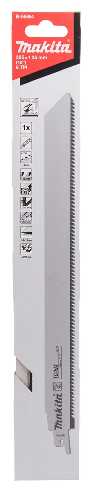 Makita B-55594 brzeszczot do pił szablastych tc / hm 305×1,25 mm metal, żeliwo, stal nierdzewna