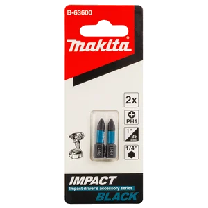 Makita B-63600 końcówka wkrętakowa PH1-25 mm /2szt. Impact black