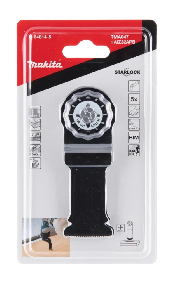 Makita B-64814-5 mt brzeszczot do cięcia wgłębnego BIM 32 mm x 50 mm /5szt