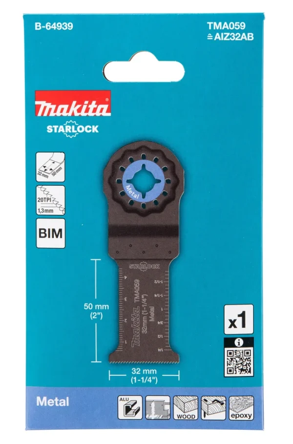 Makita B-64939 mt brzeszczot do cięcia wgłębnego BIM 32 mm do metalu