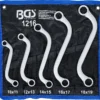 BGS 1216 zestaw kluczy oczkowych dwustronnych, typu S, 10 x 11–18 x 19 mm, 5 szt.