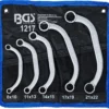 BGS 1217 zestaw kluczy oczkowych typu C, 8 x 10–21 x 22 mm, 5 szt.