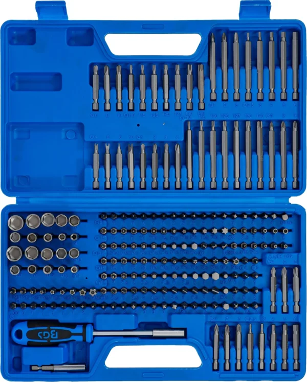 BGS 20103 zestaw bitów uniwersalnych, napęd 6,3 mm (1/4"), 208 szt.