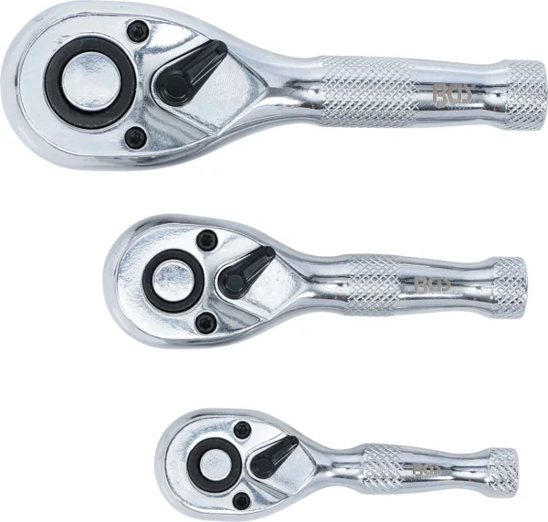 BGS 215 zestaw grzechotek przełączalnych mini, 6,3 mm (1/4") / 10 mm (3/8") / 12,5 mm (1/2"), 3 szt.