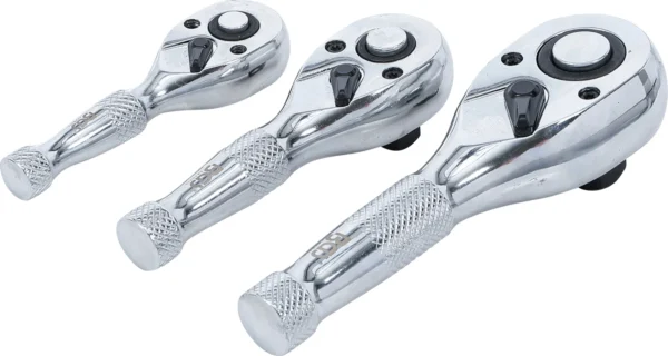 BGS 215 zestaw grzechotek przełączalnych mini, 6,3 mm (1/4") / 10 mm (3/8") / 12,5 mm (1/2"), 3 szt.