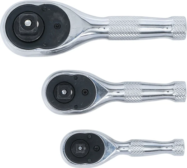 BGS 215 zestaw grzechotek przełączalnych mini, 6,3 mm (1/4") / 10 mm (3/8") / 12,5 mm (1/2"), 3 szt.