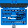 BGS 2151 zestaw kluczy nasadowych Gear Lock, napęd 6,3 mm (1/4"), 38 szt.