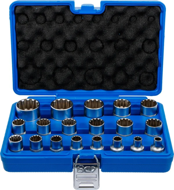 BGS 2152 zestaw nasadek Gear Lock, 12,5 mm (1/2"), 19 szt.