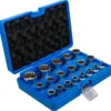 BGS 2152 zestaw nasadek Gear Lock, 12,5 mm (1/2"), 19 szt.