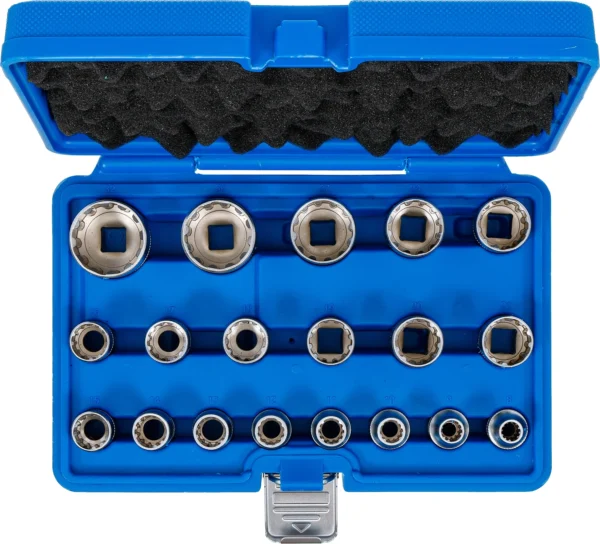 BGS 2152 zestaw nasadek Gear Lock, 12,5 mm (1/2"), 19 szt.