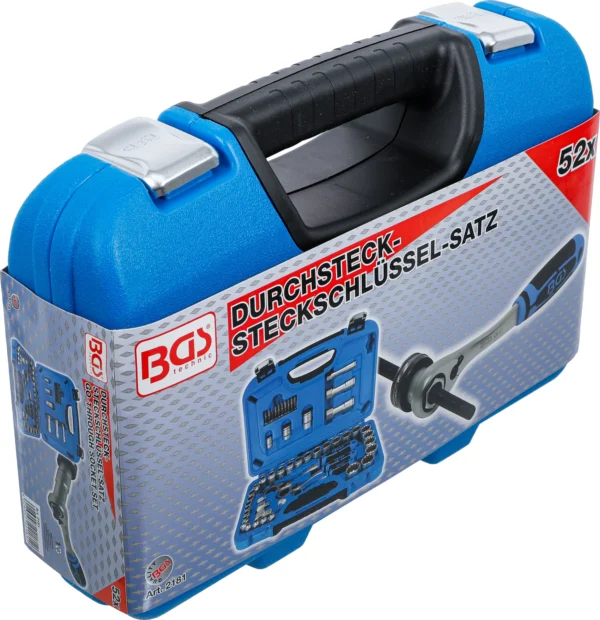 BGS 2181 zestaw przelotowych kluczy nasadowych, Gear Lock, 4,5–25 mm, 52 szt.