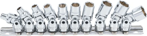 BGS 220 zestaw przegubowych kluczy nasadowych, 6,3 mm (1/4"), 5–13 mm, 10 szt.