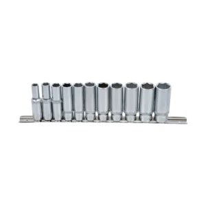 BGS 2222 zestaw nasadek sześciokątnych, głębokich, 10 mm (3/8"), 8–19 mm, 11 szt.