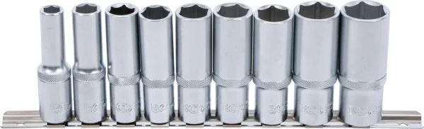 BGS 2223 zestaw nasadek sześciokątnych, głębokich, 12,5 mm (1/2"), 10–24 mm, 9 szt.