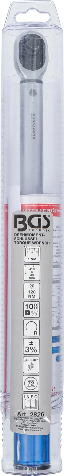 BGS 2826 klucz dynamometryczny, 10 mm (3/8"), 20–120 Nm