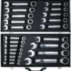 BGS 30009 zestaw kluczy płasko-oczkowych z grzechotką, 6–32 mm, 22 szt.