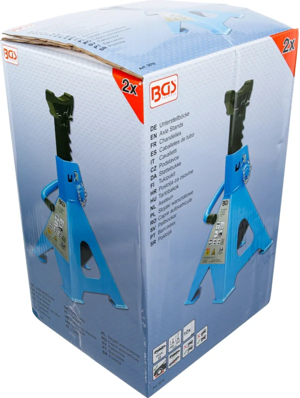 BGS 3016 stojaki warsztatowe, udźwig 6000 kg / para, skok 382–600 mm, 1 para