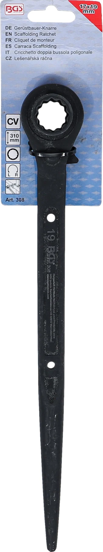 BGS 308 grzechotka, 17 x 19 mm