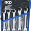 BGS 30836 zestaw kluczy płasko-oczkowych z grzechotką, otwarte, 5 szt.