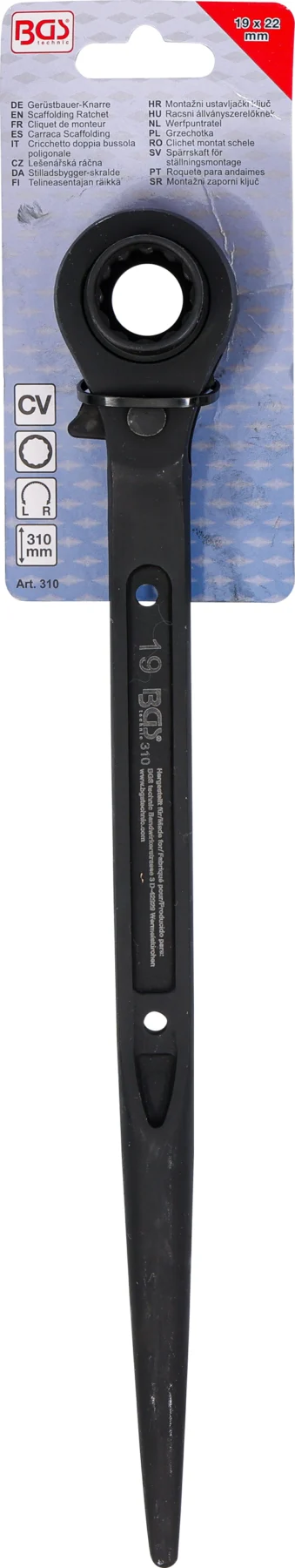 BGS 310 grzechotka, 19 x 22 mm