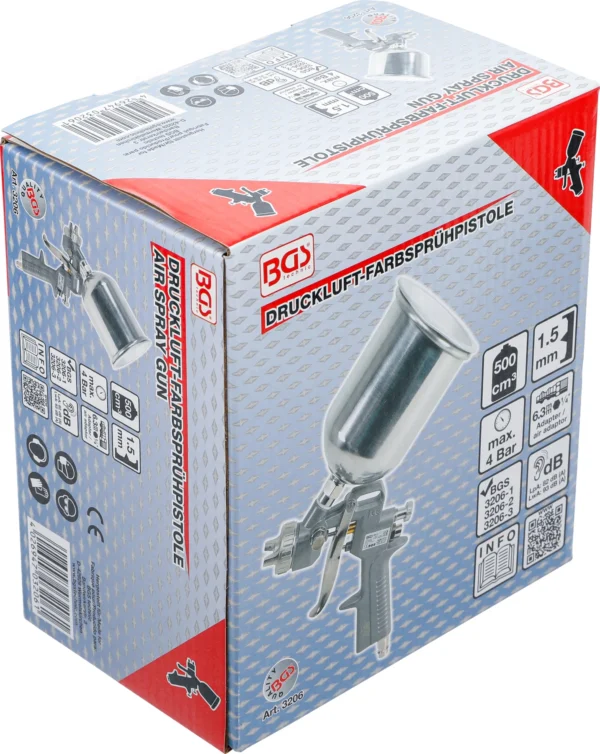 BGS 3206 pneumatyczny pistolet lakierniczy, 500 cm³