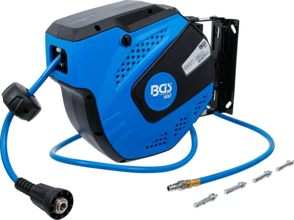 BGS 3297 wąż sprężonego powietrza ze zwijaczem, automatyczny, 10 m