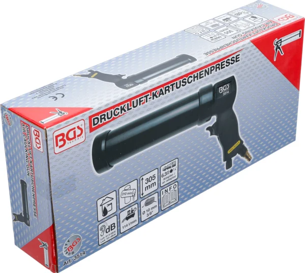 BGS 3514 pneumatyczny wyciskacz do silikonu / kleju, do wkładów 310 ml