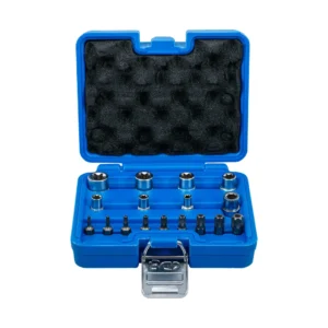 BGS 5023 zestaw bitów i kluczy nasadowych, profil E / profil T (do Torx), 17 szt.