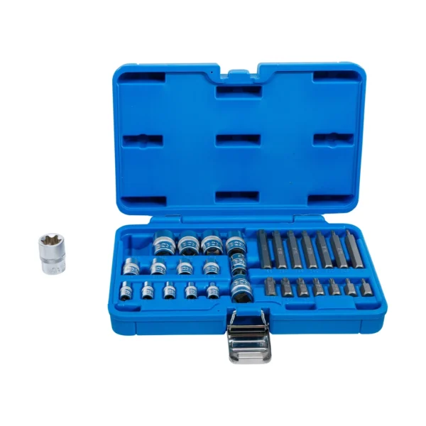 BGS 5025 zestaw bitów i kluczy nasadowych, profil E / profil T (do Torx), 30 szt.