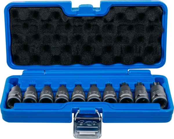 BGS 5097 zestaw nasadek udarowych do bitów, 12,5 mm (1/2"), profil T (do Torx) T20 - T70, 10 szt.