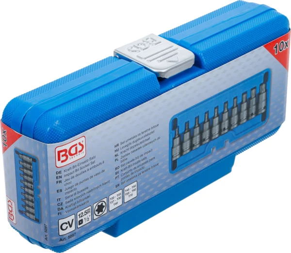 BGS 5097 zestaw nasadek udarowych do bitów, 12,5 mm (1/2"), profil T (do Torx) T20 - T70, 10 szt.