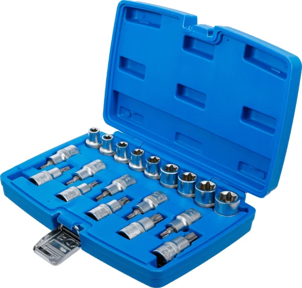 BGS 5100 zestaw nasadek do bitów i do kluczy nasadowych, 12,5 mm (1/2"), profil E / profil T (do Torx), 19 szt.