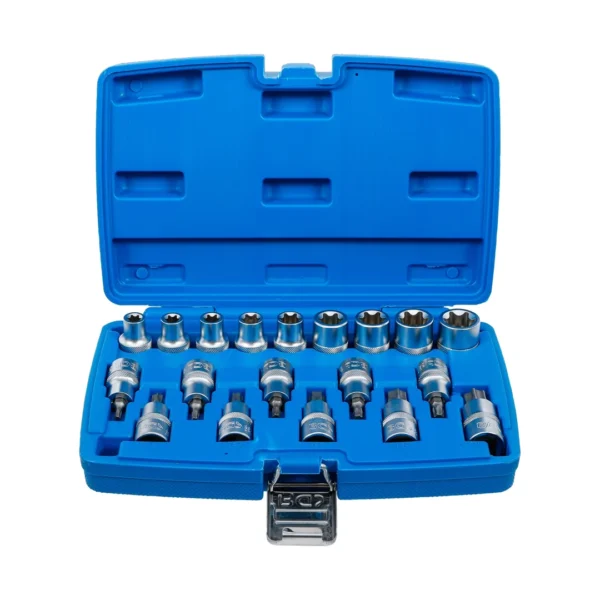 BGS 5100 zestaw nasadek do bitów i do kluczy nasadowych, 12,5 mm (1/2"), profil E / profil T (do Torx), 19 szt.