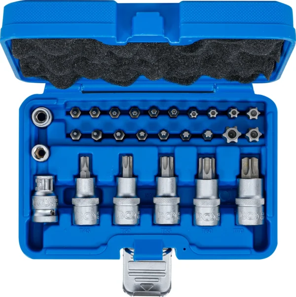 BGS 5101 zestaw bitów i nasadek do bitów, 12,5 mm (1/2"), profil T (do Torx), 27 szt. BGS 5101 zestaw bitów i nasadek do bitów, 12,5 mm (1/2"), profil T (do Torx), 27 szt.