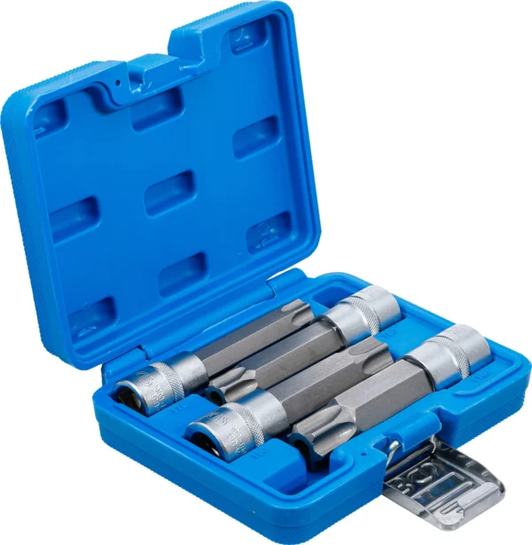 BGS 5103 zestaw nasadek do bitów, 12,5 mm (1/2"), profil T (do Torx) z otworem, 4 szt.
